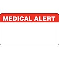 Medical Arts Press® Chart Alert Medical Labels, Medical Alert, Red and White, 1-3/4x3-1/4, 500 Labe