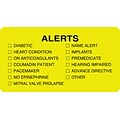 Medical Arts Press® Chart Alert Medical Labels, Alerts, Chartreuse, 1-3/4x3-1/4, 500 Labels