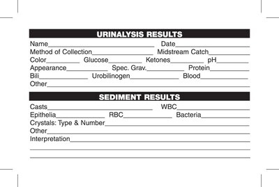 Medical Arts Press® Medical Laboratory Labels, Urinalysis Results, White, 2-1/2x4, 100 Labels