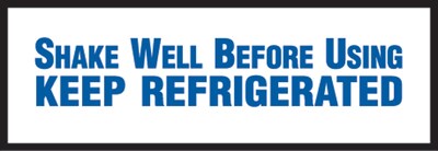Medical Arts Press® Veterinary Medication Instruction Labels, Shake Well/Keep Refrigerated, White, 1
