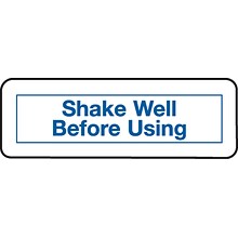 Medical Arts Press® Medication Instruction Labels, Shake Well Before Using, White, 1/2x1-1/2, 500 L