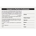 Medical Arts Press® Veterinary Consent/Release Medical Labels, Consent/Euthanasia, White, 2-1/2x4,