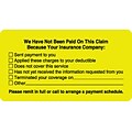 Medical Arts Press® Patient Insurance Labels, No Payment Checklist, Fl Chartreuse, 1-3/4x3-1/4, 500