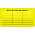Medical Arts Press® Chart Alert Medical Labels, Medical History Update, Fluorescent Chartreuse, 1-3/