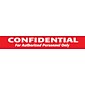 Patient Record Labels, Confidential, Red, 1x6-1/2", 100 Labels