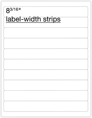 Medical Arts Press® Transcription Labels, 1 Quick-Peel Strips, White, 1x8-3/16, 1000 Labels