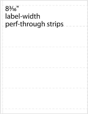 Medical Arts Press® Transcription Labels, 2 Perf-Thru Strips, White, 2x8-3/16, 500 Labels