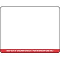 Veterinary Thermal Prescription Labels, Dymo Compatible, Red Warning Bar, 2.75 x 2.125 inch