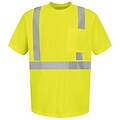 Red Kap  Mens Hi-Visibility Short Sleeve T-Shirt SS x XXL, Fluorescent Yellow & Green