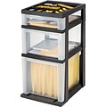 Iris® Rolling Cart with Plastic Organizer Top; 3-Drawer