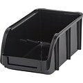 Quill Brand® Stacking Bin; Black, Small