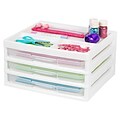 IRIS® Scrapbook Table Chest with Organizer Top, White, 2 Pack (150689)