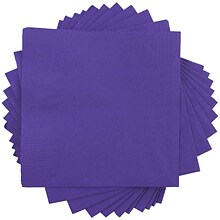 JAM Paper Beverage Napkin, 2-ply, Purple, 50 Napkins/Pack (5255620727)