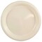 JAM Paper Round Plastic Disposable Party Plates, Ivory, 20/Pack (7255320682)