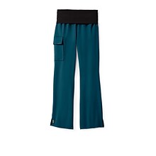 Medline Ocean ave Ladies Yoga Elastic Waist Scrub Pant, Caribbean Blue, Medium