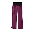 Ocean AVE.™ Ladies Yoga Elastic Waist Scrub Pant, Wine, XST