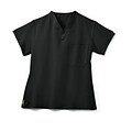 Medline Fifth ave™ Unisex Traditional Scrub Top With One Pocket, Black, XL