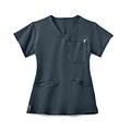 Berkeley AVE.™ Ladies Scrub Top With Welt Pockets, Charcoal, XL