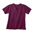Madison AVE™ Unisex Scrub Top With 3 Pockets, Wine, 2XL