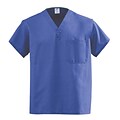 Angelstat® Unisex Two-pocket A-Stat Reversible Vneck Scrub Top, Purple, Angelica Color-coding, Small