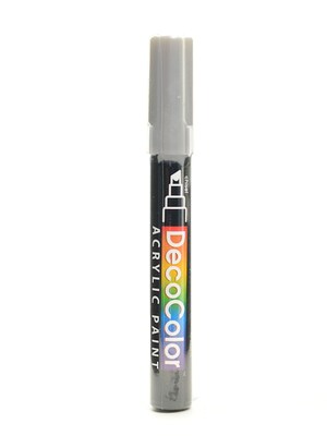 Marvy Uchida Decocolor Acrylic Paint Markers Silver Chisel Tip [Pack Of 6]