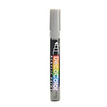 Marvy Uchida Decocolor Acrylic Paint Markers Silver Chisel Tip [Pack Of 6]