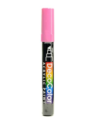Marvy Uchida Decocolor Acrylic Paint Markers Bubblegum Chisel Tip [Pack Of 6]