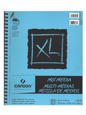 Canson Xl Mix Media Pads 11 In. X 14 In. Pad Of 60 Sheets Wire Bound [Pack Of 2]