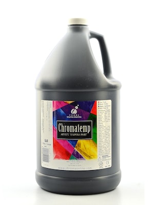 Chroma Inc. Chromatemp Artists Tempera Paint, Black, Gallon (70064)