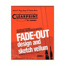 Clearprint Fade-Out Design And Sketch Vellum - Grid Pad 8 X 8 8 1/2 In. X 11 In. Pad Of 50