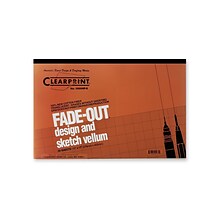 Clearprint Fade-Out Design And Sketch Vellum - Grid Pad 8 X 8 11 In. X 17 In. Pad Of 50