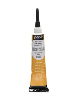 Pebeo Vitrail Cerne Relief Rich Gold Paint 20 Ml [Pack Of 3]