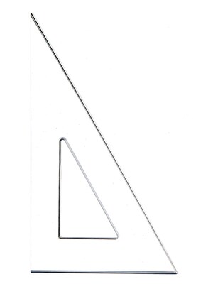 C-Thru Transparent Triangles Scholastic-30/60 Degree 6 In. [Pack Of 12] (12PK-S-390-6)