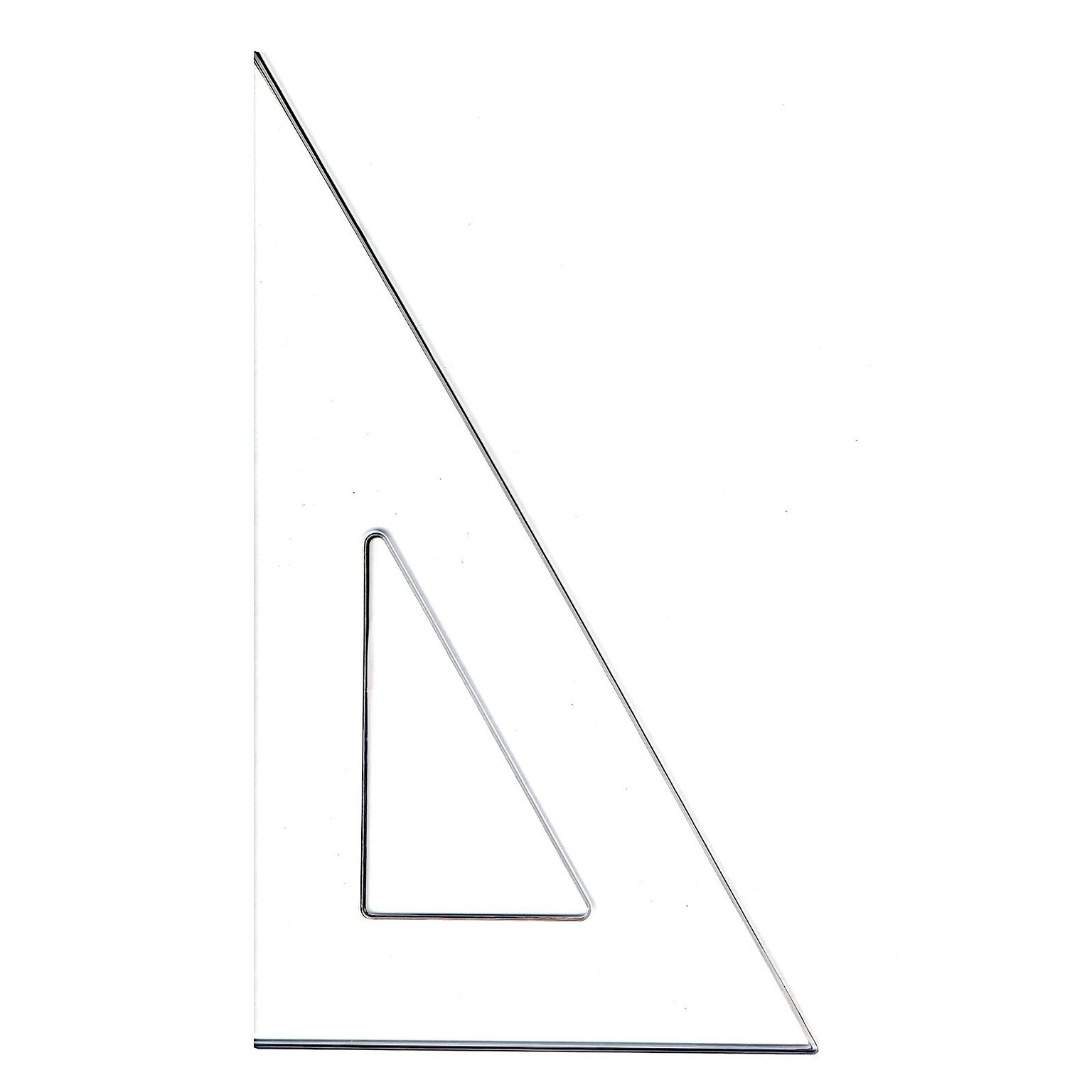 C-Thru 11279-Pk6 Transparent Triangles Scholastic, 30/60-Degree, 12, 6/Pack