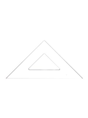 C-Thru 69291-Pk12 Transparent Triangles, Scholastic, 45/90-Degree, 6 12/Pack