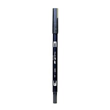 Tombow Dual End Brush Pen Lamp Black [Pack Of 12]