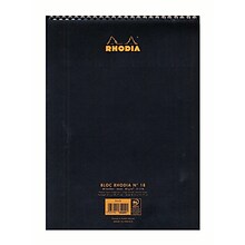 Rhodia Wirebound Notebooks, Graph, 8-1/4 X 12-1/2, Black, 5/Pack (92618-Pk5)