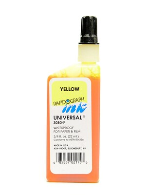 Koh-I-Noor Technical Inks Universal Drawing Ink Yellow [Pack Of 3]