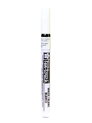 Sakura Pen-Touch Marker, 0.7Mm, Extra Fine, White, 4/Pack (61307-Pk4)
