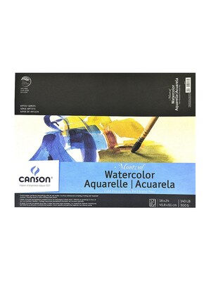 Canson Montval Watercolor Paper 18 In. X 24 In. Pad Of 12 140 Lb. Cold Press