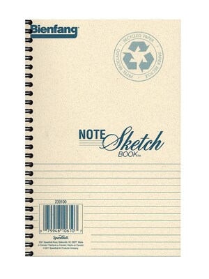 Bienfang Note Sketch Book Horizontal Format 8 In. X 5 1/2 In. [Pack Of 3]