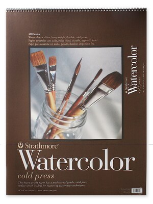 Strathmore 400 Series Watercolor Pad 18 In. X 24 In. Spiral Pad Of 12