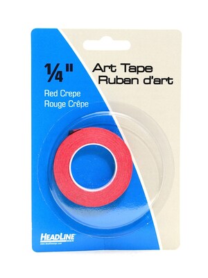Headline Graphic Art Tape Red 1/4 In. [Pack Of 6]