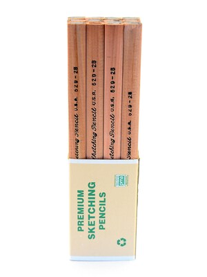 Generals Premium Flat Sketching Pencils, 2B, 24/Pack