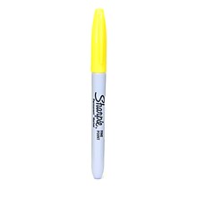 Sharpie Permanent Markers, Fine Tip, Yellow, 24/Pack (30005)