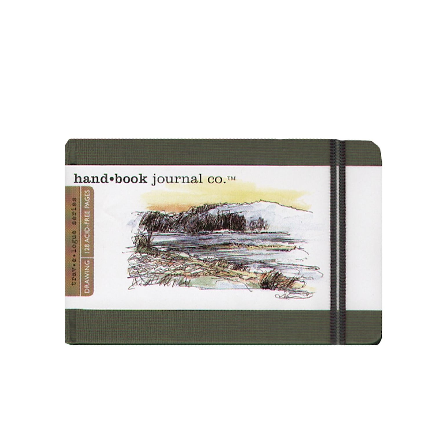 Hand Book Journal Co. Travelogue Drawing Journals 3 1/2 In. X 5 1/2 In. Landscape Cadmium Green
