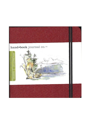Hand Book Journal Co. Travelogue Drawing Journals 5 1/2 In. X 5 1/2 In. Square Vermilion Red