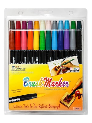 Marvy Uchida Brush Marker Set Of 24