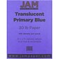 JAM Paper® Translucent Vellum Paper, 8.5" x 11", 30lb Blue, 100/Pack (301775)