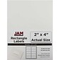 JAM Paper Hand Written Address Label, 2" x 4", White, 10 Labels/Sheet, 12 Sheets/Pack (4062901)